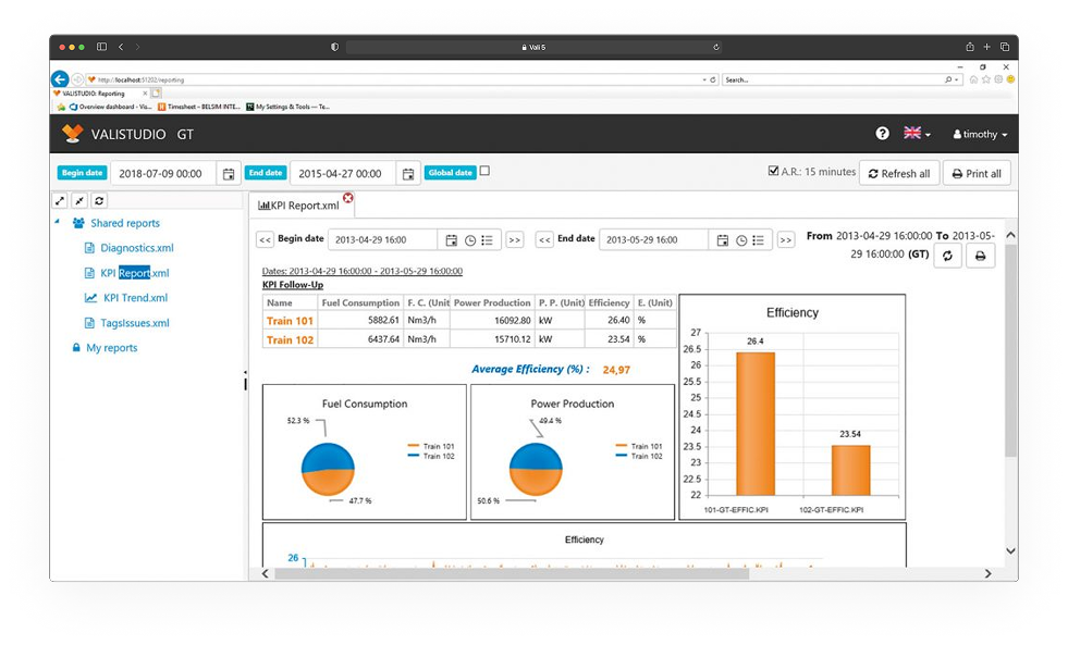 Belsim Web Reporting Interface